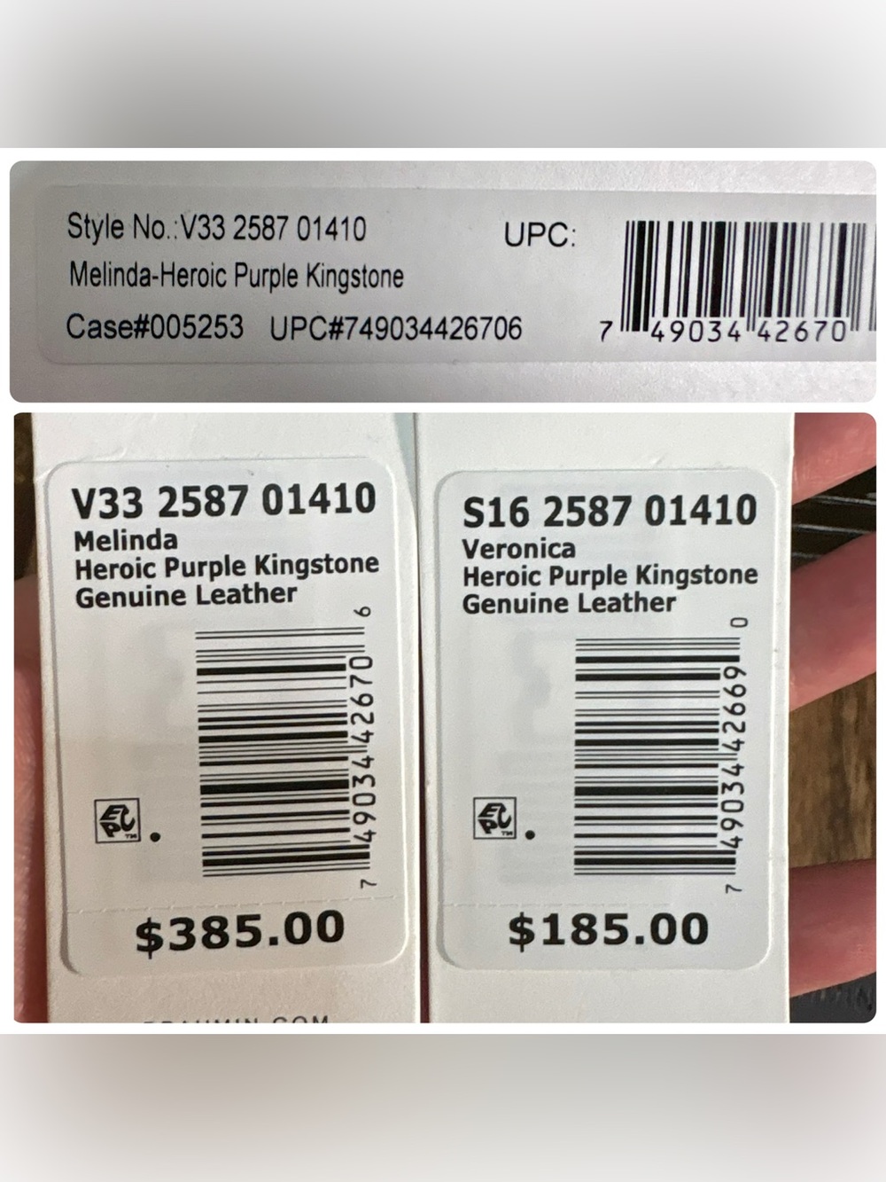 Brahmin NWT Melinda & Veronica - Heroic Purple Kingstone - Shimmer Color Shift - Picture 16 of 17